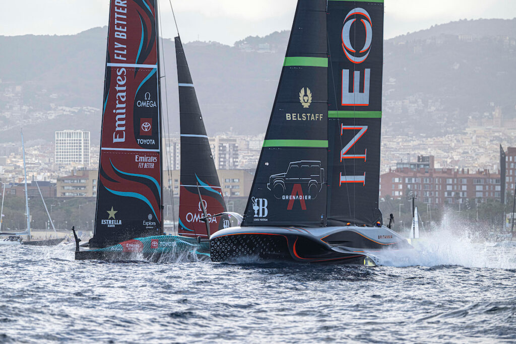 Emirates Team New Zealand and INEOS Britannia