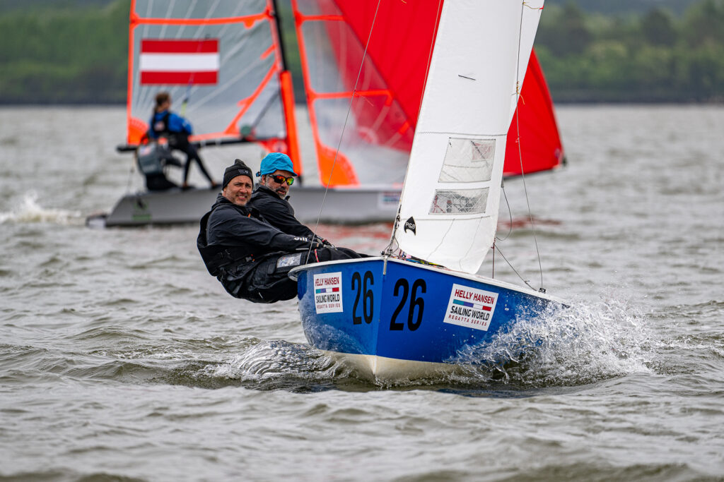 Barney Harris sailing in the Annapolis Regatta