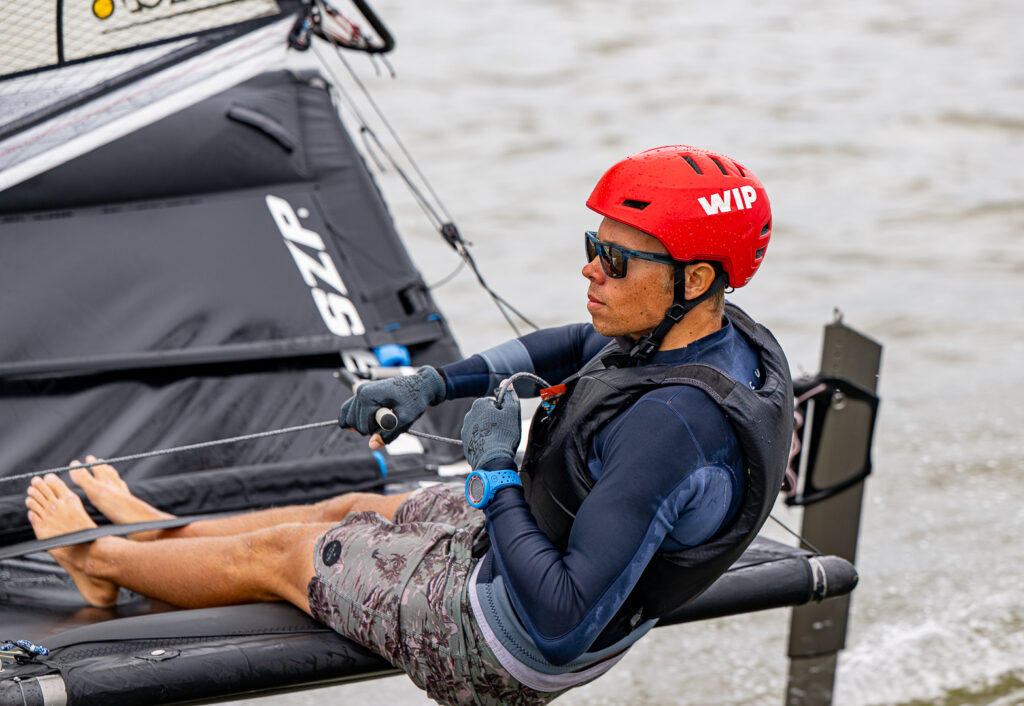 Gavin Ball at the Helly Hansen Sailing World Regatta in Annapolis