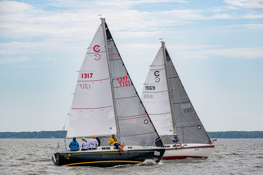 Cal 25s at the Helly Hansen Sailing World Regatta Series in Annapolis