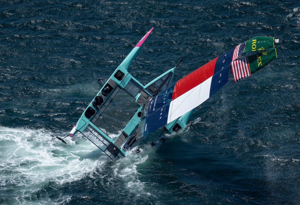 US SailGP team recovers its capsized F50